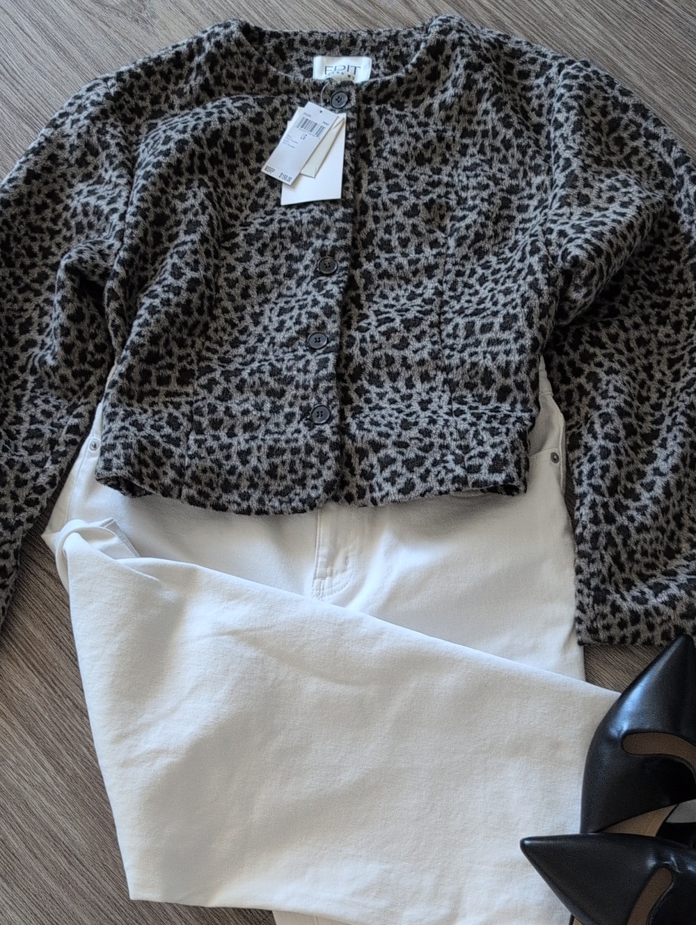 NWT SIZE Large Leopard/Animal Print Jacket